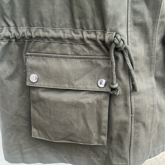 ModCloth Army Green Escape Into Nature Full Zip Utility Jacket 4XL - Picture 8 of 16